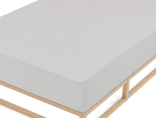 Biberna Biber - Spannbetttuch 100 x 200 cm Farbe: Grau  Baumwolle extra warm