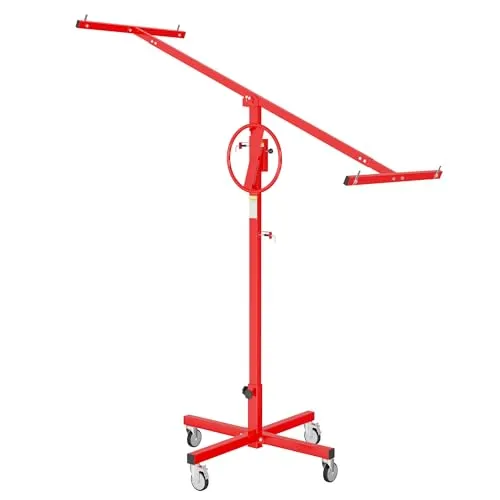 XPOtool Plattenheber bis max. 40 kg, Höhe 170-290 cm, Montagehilfe für Trockenbau, Paneelheber mit 4 Rädern mit Feststellbremse