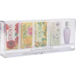 Les Fleurs d'Escada Miniaturen Eau de Toilette 5x4ml - Damenparfüm mit 5 Miniaturen, ideal für Reisen oder zum Ausprobieren, verleiht einen blumigen Duft und ist perfekt für jeden Anlass.
