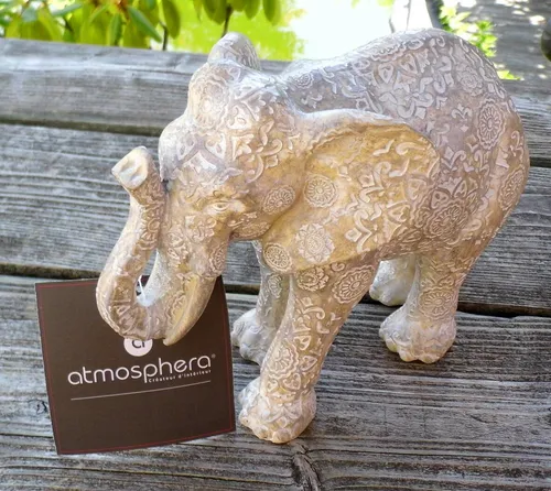 Elefant von Atmosphera - mit indischen Mustern - 15 cm hoch