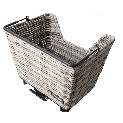 Atranvelo Unisex Picnic AVS Fahrradkorb, Grau - Fahrradtaschen mit abnehmbarem AVS Systemadapter, 10 kg Tragkraft und praktischem Tragegriff für einfaches Transportieren.