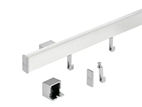 Naber Umluftmodul Alto Set Relingsystem edelstahlfarbig L 1200 mm 8044102 - Dunstabzugshauben-Zubehör, hochwertiges Edelstahl-Design für eine elegante Küchenatmosphäre.