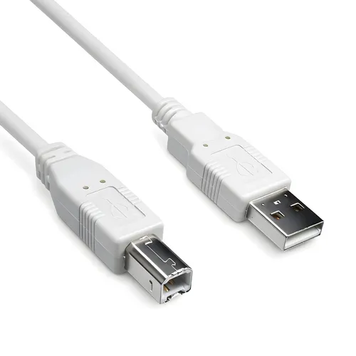 DINIC USB 2.0 Kabel A Stecker auf B Stecker, 28 AWG / 2C, 26 AWG / 2C, grau, 3m