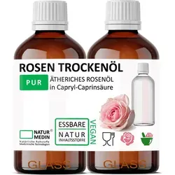 Naturmedin Gesichtsöl Rosen Gesichtsöl (Trockenöl) - Gesichtsreiniger für intensive Pflege ohne Schwere. Mit reinen Inhaltsstoffen wie Damascena-Rosenöl, zieht schnell ein und stärkt sensible Haut.