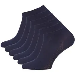 Cotton Prime® Sneakersocken Kurze Socken für Damen & Herren (6-Paar) weich und atmungsaktiv durch Viskose blau|schwarz 43-46