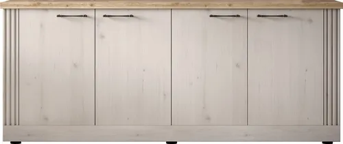 OTTO home Sideboard Country Breite 211 cm, Kommode mit 4 Türen, Anrichte im, Landhausstil, viel Stauraum, mit Metallgriffe, MDF Rahmen