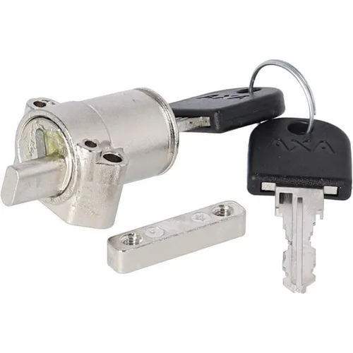 AXA Akkuschloss Bosch 3, schwarz/silber - Hochsicheres E-Bike Schloss - Fahrradschlösser - Robustes Akkuschloss mit manipulationssicherem Zylinderschloss, ideal für Bosch Powertube Akkus der dritten Generation.