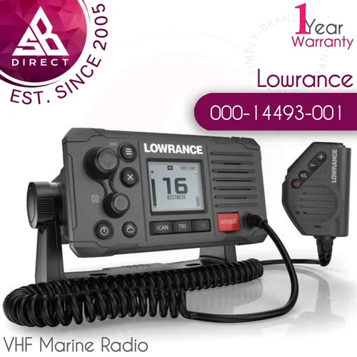 Lowrance VHF Marine Radio LINK-6S - Seefunkgerät mit integriertem GPS, hochsichtbarem LCD und Nachtmodus. Ideal für sichere Kommunikation auf See, Klasse D DSC genehmigt.