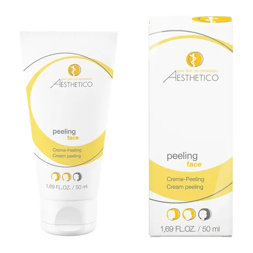 Aesthetico Peeling 50ml - Sanftes Creme-Peeling für frische Haut - Gesichtspflege: Sanftes Creme-Peeling von Aesthetico für ein klareres Hautbild. Entfernt Hornschüppchen ohne Mikroverletzungen und fördert die Hautregeneration.
