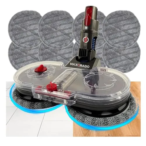 Maxorado Wischaufsatz für Dyson V7 V8 V10 V11 V15 mit 10 Pads