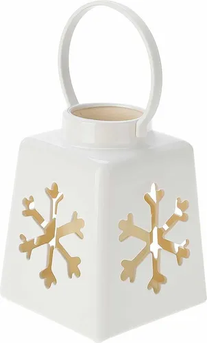 Weihnachtslaterne mit LED-Kerze, 14 cm