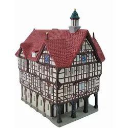 Porzellan Lichthaus Rathaus Bad Urach 14x20x22 cm - Festliche Weihnachtsdeko - Stimmungsvolles Porzellan Lichthaus im Rathaus-Design, ideal für festliche Dekoration. Perfekt zum Beleuchten und für eine gemütliche Atmosphäre während der Weihnachtszeit.