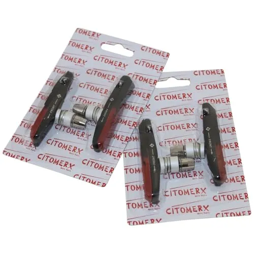 Paar Fahrrad Bremsbeläge, Bremsklötze, Bremsschuhe CMX 72mm schwarz/Two Tone für Shimano XTR, Deore XT V-Bremsanlage 2