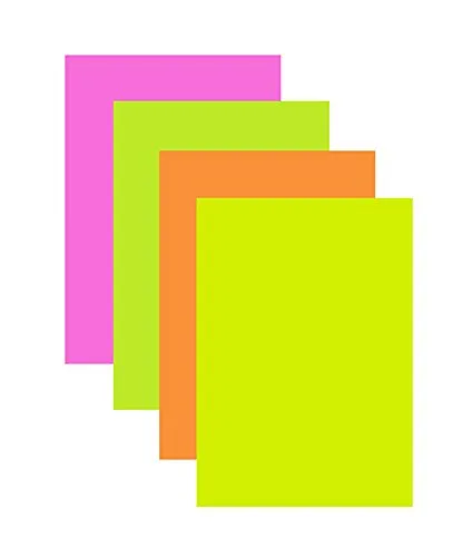 Blatt farbiges Druckerpapier / Farbe: je 10x Neon-pink, gelb, grün und orange 40