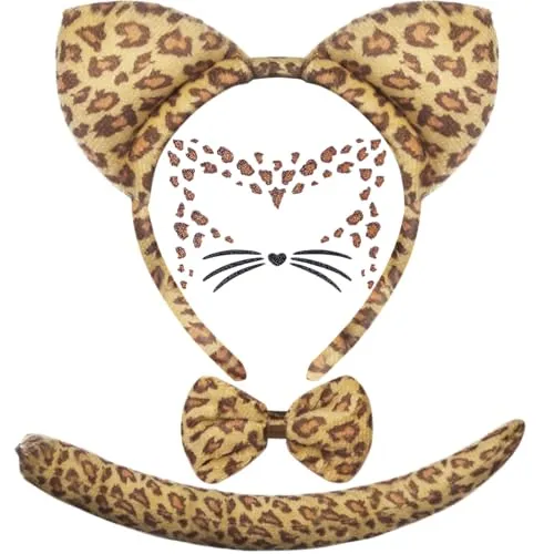 Spooktacular Creations Leoparden-Kostüm-Zubehör-Set für Kinder und Erwachsene