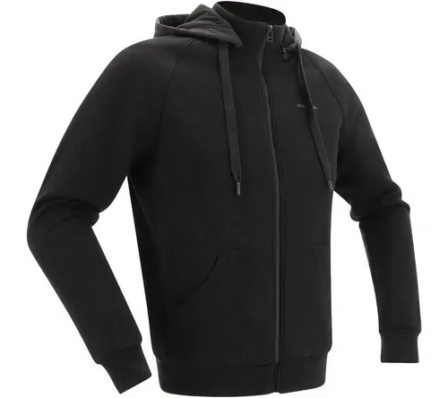 Richa Titan 2 Motorrad Zip Hoodie in Schwarz, Größe 5XL für Männer - Motorradjacke aus weichem Sweatmaterial mit abnehmbarer Kapuze, ideal für Komfort und Stil beim Fahren.