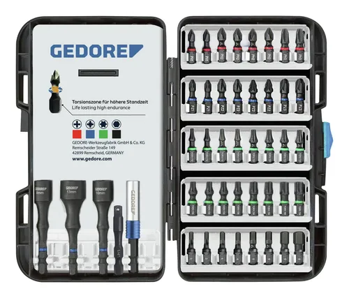 Gedore 666-045 Bit-Set 45-teilig 1/4