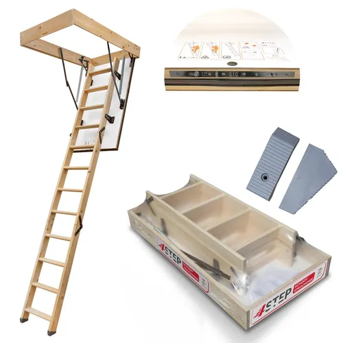 4Step Bodentreppe Gedämmt GREENLINE Dachbodentreppe 120x70 cm 35mm 1,2W/M2k