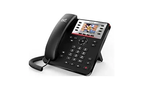 swissvoice CP2503G IP-Desktop-Telefon, Black-Silver, 2,8 Zoll Farbdisplay, 4 SIP-Konten, PoE