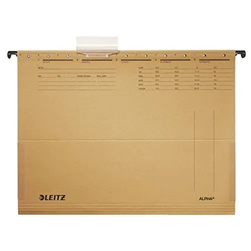Hängetasche ALPHA®, A4, mit Fröschen, naturbraun