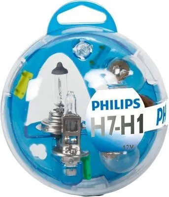 Philips Essential Box 55720EBKM Ersatzteilpaket, 12 V, H7