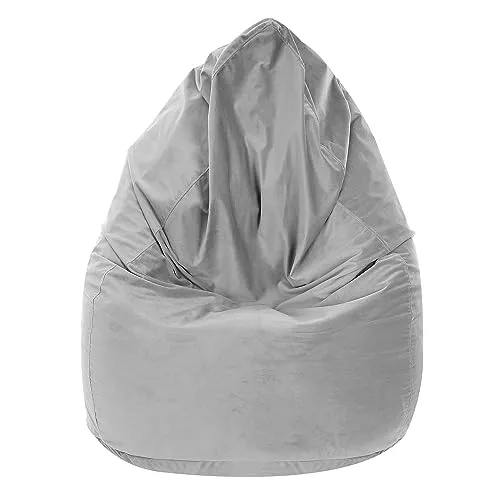 DreamRoots Bean Bag Chair 80x80x120cm - Sitzsack Samtstoff - Bean Bag Sitzsack mit Lehne und Bezug - Sitzkissen Boden mit Füllung