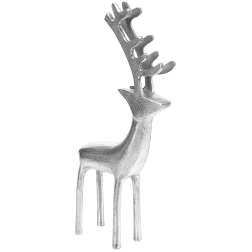 Dekofigur Rentier stehend aus Aluminium – stilvolle Weihnachtsdeko - Elegante Dekofigur in Form eines Rentiers aus silbernem Aluminium. Ideal für festliche Anlässe, bringt sie eine moderne Note in Ihre Weihnachtsdekoration.