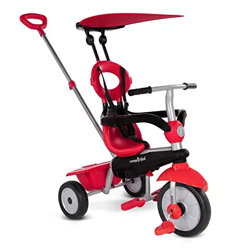 smarTrike Zoom Kleinkind-Dreirad 4-in-1 – Rot für 1- bis 3-Jährige - Dreiräder: Das smarTrike Zoom fördert motorische Fähigkeiten und Selbstvertrauen mit müheloser Lenkung durch Berührung. Ideal für Kinder von 1 bis 3 Jahren.