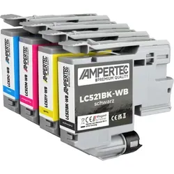 Kompatible Tinten für Brother LC-521 Multipack KCMY 4