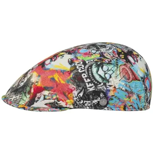 LIERYS Keep Cool Multicolour Flatcap Herren - Italienische Leinenmütze für Frühling-Sommer - Hochwertige Flatcap aus Leinen mit 5,5 cm Schirm, atmungsaktiv und mit Stretchfutterband für optimalen Tragekomfort - perfekt für warme Tage!