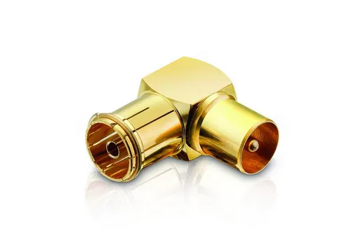 adaptare adaptare 60711 90-Grad-Winkel Adapter mit IEC-TV-Antenne Stecker und SAT-Kabel