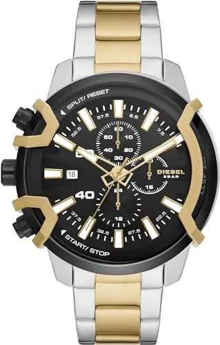 Herrenuhr DIESEL DZ4577 – Markante Armbanduhr mit Chronograph - Armbanduhren für Herren, stilvoll mit goldfarbenem Edelstahlarmband und 50m wasserdicht. Ideal für lässige und sportliche Anlässe.
