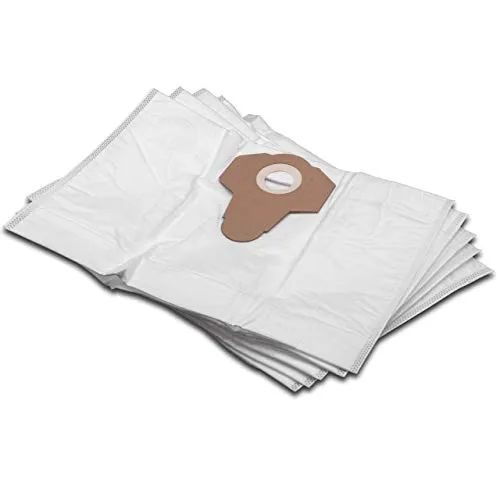 vhbw 5x Staubsaugerbeutel kompatibel mit Einhell TE-VC 1820, TC-VC 1820 S, TC-VC 1820 SA Staubsauger - Mikrovlies, 37cm x 28cm, Weiß