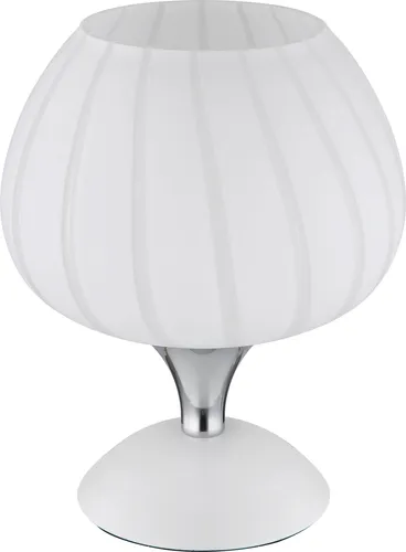 MAXY Tischleuchte - Beistellleuchte mit opalem Glas und verchromtem Metall - Tischleuchten für modernes Wohnen: Die MAXY Tischleuchte begeistert mit ihrem eleganten Design aus opalem Glas und verchromtem Metall, ideal für stilvolle Akzente in jedem Raum.