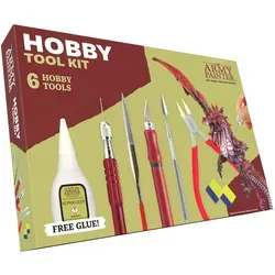 The Army Painter Hobby Tool Kit - Modellbau Werkzeug Set inkl. Messer, Feile, Bohrer, Fräser, Kleber, ideal für Warhammer 40K und Dungeons & Dragons