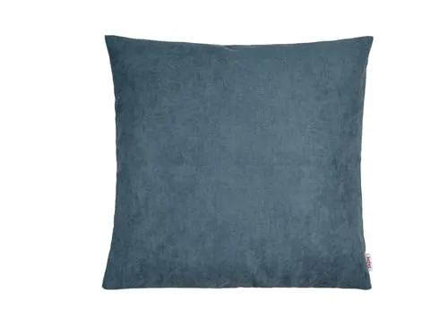 beties Farbton-Serie Kissenbezug ca. 40x40 cm Premium Uni Kissenhülle aus deutschem Unternehmen, Chenille-Haptik in Raumausstatter Qualität - nordlicht-blau