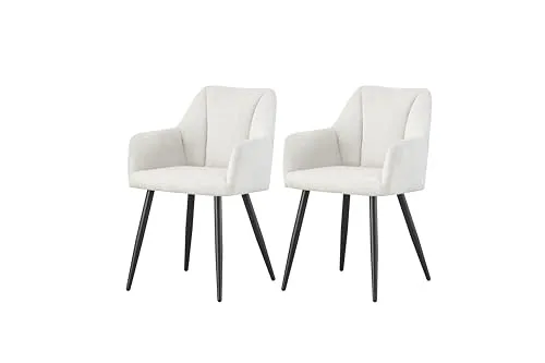 Mid.you Stuhl-Set in Creme – Oeko-Tex® Standard 100 - Stilvolles Stuhl-Set in Creme für das Esszimmer, konisch und rund, mit geprüfter Textilqualität und FSC-zertifiziert. Ideal für gemütliche Mahlzeiten!
