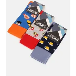 Ladeheid Socken Damen und Herren 3er Pack Socken AT006 bunt 43-46