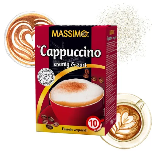 MASSIMO Cappuccino Cremig & Zart 8 x 170g Kaffee-Heißgetränk Instankaffee
