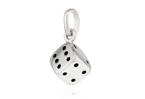 NKlaus Kettenanhänger Würfel 925 Sterlingsilber in silber von NKlaus