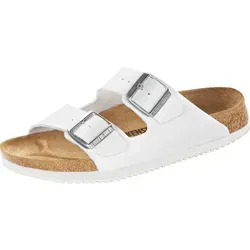 BIRKENSTOCK Arizona Birko-Flor Pantoletten - Schmal - Weiß - Gr 48 - Clogs & Pantoletten für Herren, mit 2 verstellbaren Schnallen aus hochwertigem Birko-Flor für optimalen Tragekomfort und individuelle Anpassung.