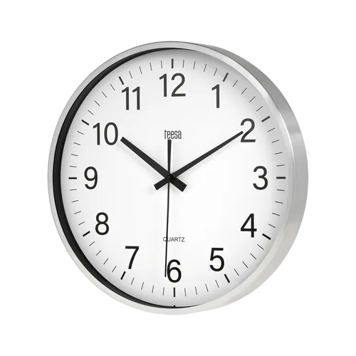 Zegar ścienny 30 cm srebrny Teesa 5901890081795