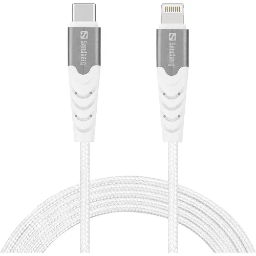 Sandberg USB-C to Lightning MFI - 2m 136-48 - USB-Kabel & Adapter, 2 Meter lang für schnelles Laden und Datenübertragung zwischen iPhone/iPad und USB-C-Anschluss.