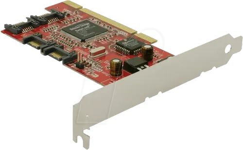 DELOCK 70154 - PCI SATA 4-Kanal Raid Controller - Raid-Controller für 4 SATA-Geräte, unterstützt RAID 0, 1 und 0+1 für verbesserte Datensicherheit und Performance. Ideal zur Erweiterung Ihres PCs um zusätzliche Speichermöglichkeiten.