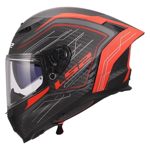 LS2, Integraler Motorradhelm DRAGON SUBIC Red, L