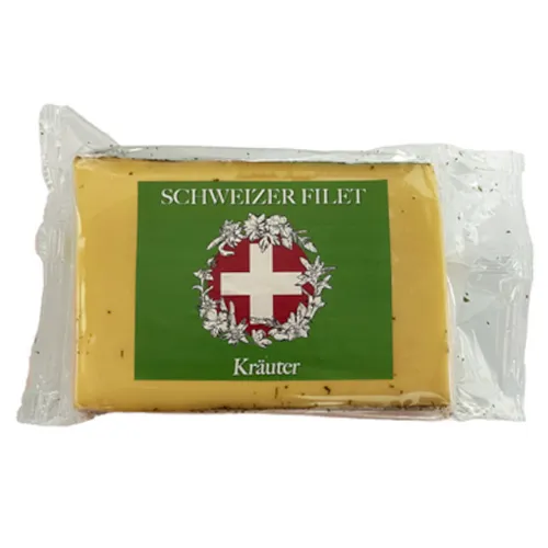 SCHWEIZER FILET Schnittkäse mit Kräutern umhüllt 50 % Fett i.Tr. - 520 g Stück