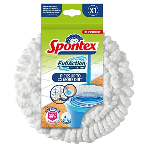 Spontex Full Action+ Bezug, 1 Stück - Ersatz für Full Action+ Bodenwischer-Set