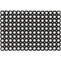 vidaXL Fußmatte Rechteckig 60x80 cm aus Gummi - Robuste Fußmatte für Innen- und Außenbereiche, rutschfest mit Drainagelöchern für einfache Reinigung und optimale Sauberkeit.
