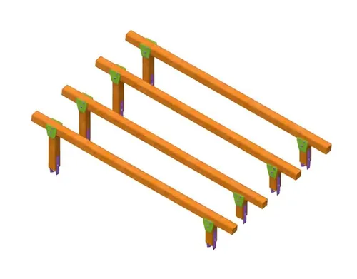 Schwebebalken Abenteuerbrücke für Kinder - Robuster Spielbalken für Kinder ab 1 Jahr, ideal für sportliche Aktivitäten im Freien. Mit einer Gesamtlänge von 300 cm und stabiler Konstruktion fördert er Beweglichkeit und Balance.