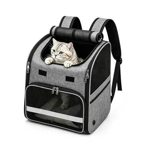 Katzenrucksack, Faltbare und Tragbare Katzentasche für bis zu 10 kg